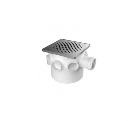 Caja Sifonada Tigre 10x10x0,50 Cuad. Rejilla Inox