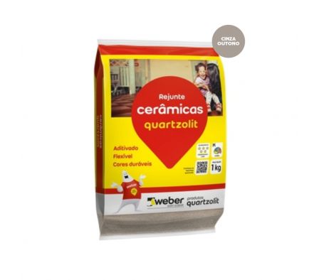 Rejunte Flexible Quarzolit Color Cinza Outono de 1 kg