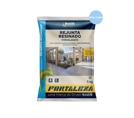 Rejunte Resinado Fortaleza Color Azul Claro de 1 kg