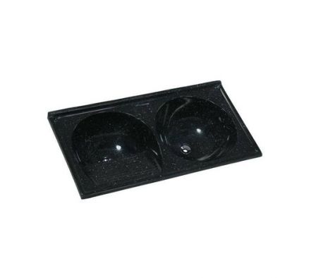 Pileta p/Lavar Ropa Rorato Doble 100x51 Negro