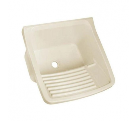 Pileta p/ Lavar Ropa Astra 24Lts Beige (Soporte, Tornillo, Tarudo y Sopapa)