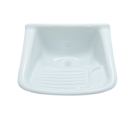 Pileta de Fibra Para Lava-Ropa Color Blanco 60x50CM (597)
