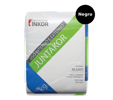 Rejunte Flexible Inkor Juntakor Color Negro de 1Kg