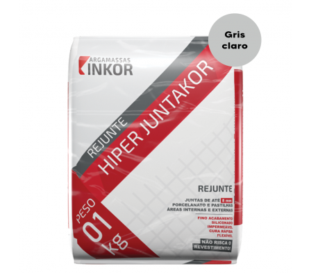 Rejunte Inkor Hiper Juntakor Color Cinza Claro de 1Kg