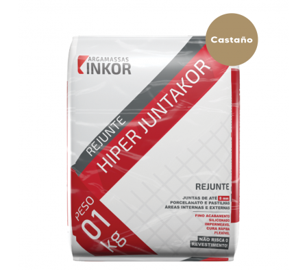 Rejunte Inkor Hiper Juntakor Color Castaño de 1Kg