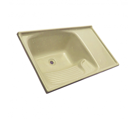 Pileta de Fibra Lava-Ropa Color Beige 80x50 cm 13850
