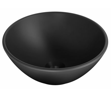 Bacha de Apoyo Incepa R1 Redondo Negro Brillante 35cm