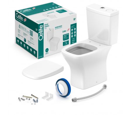 Conjunto Inodoro Celite Vip Blanco