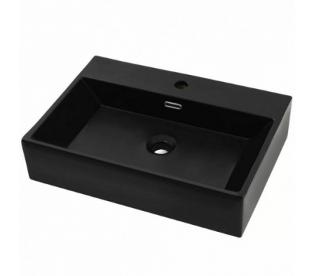 Bacha Ceramica Sobreponer Negra 51X42x14 6CC312NN