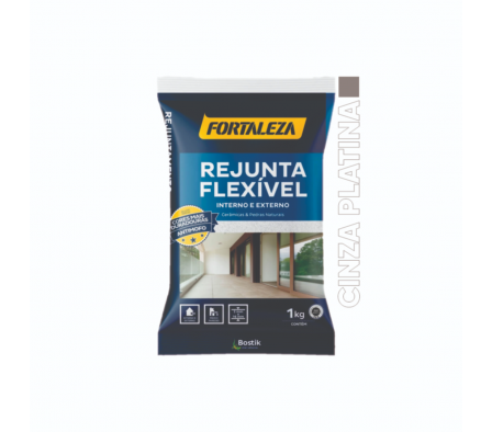 Rejunte Flexible Fortaleza Platina  1 kg