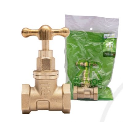 Llave de Paso 3/4 Ramos New RR Bronce 11530