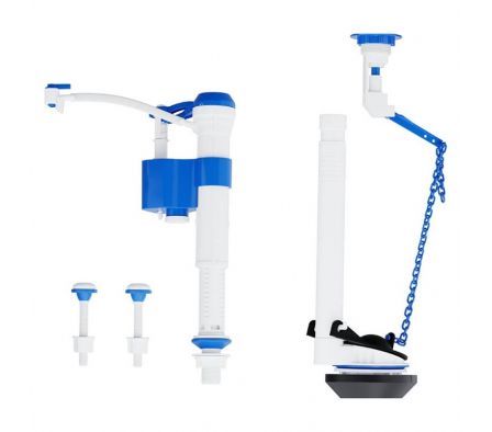 Kit de Mecanismo Completo Para Caja Acoplada Accion Superior Blanco 340215